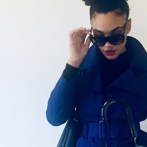 ULTRA FEMININE ROYAL PURPLE RAINCOAT